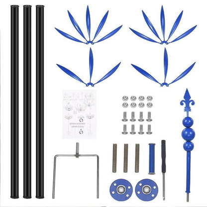 Weather-Resistant Metal Wind Spinner with Dual Directional Movement for Yards