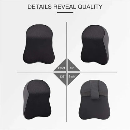 Car Headrest Neck Rest Cushion with High Density Foam and Universal Fit for Driver and Passenger Seats