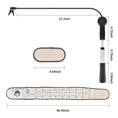 Inflatable Back Support Belt with Adjustable Air Pressure and Extension Pad