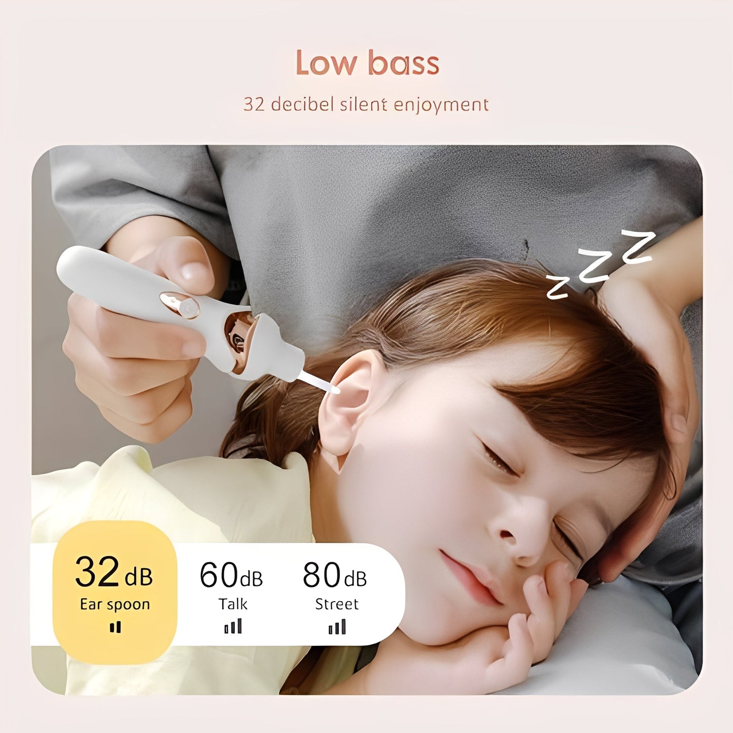 Handheld Ear Vacuum with Soft Material Nozzles