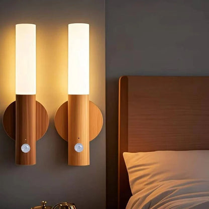 Bedroom Motion Sensor Night Light with Plug in Connection and Energy Efficient LED Bulbs and Wide Angle Detection