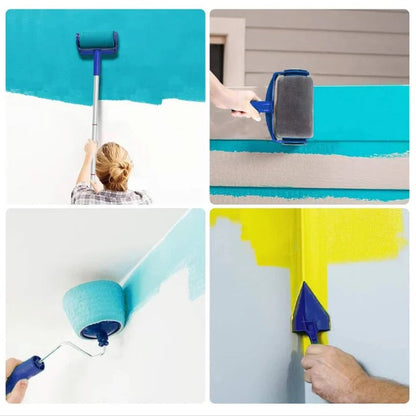 Paint Roller Kit, Self Filling Wall Painter, Corner Edger Tool, Refillable Chamber