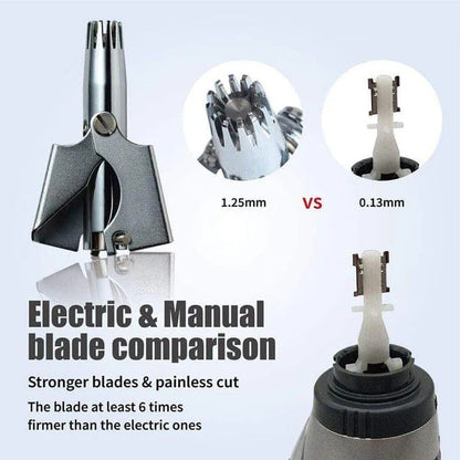 Stainless Steel Manual Nose Hair Trimmer for Men