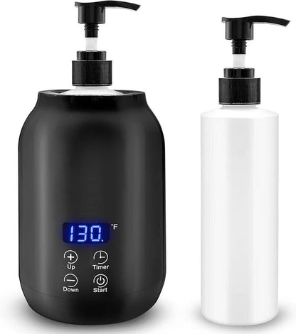 Electric Massage Oil Warmer, Digital Lotion Heater with Timer, Adjustable Temp, Spa Dispenser