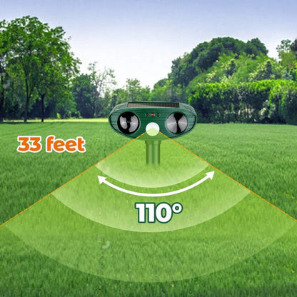 Solar Ultrasonic Woodpecker Repellent, Motion Activated Bird Deterrent, Outdoor Garden Protection