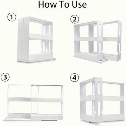 Swivel Shelves Spice Rack Organizer