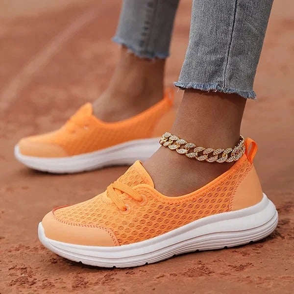 Soft Sole Mesh Comfort Orthopedic Shoes for Women with Breathable Fabric and Supportive Walking Foundation