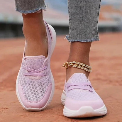 Soft Sole Mesh Comfort Orthopedic Shoes for Women with Breathable Fabric and Supportive Walking Foundation