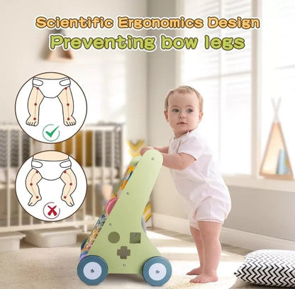 Toddler Skill Center and Wooden Activity Walker