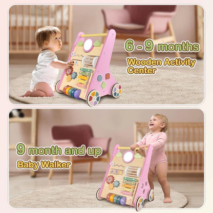 Toddler Skill Center and Wooden Activity Walker