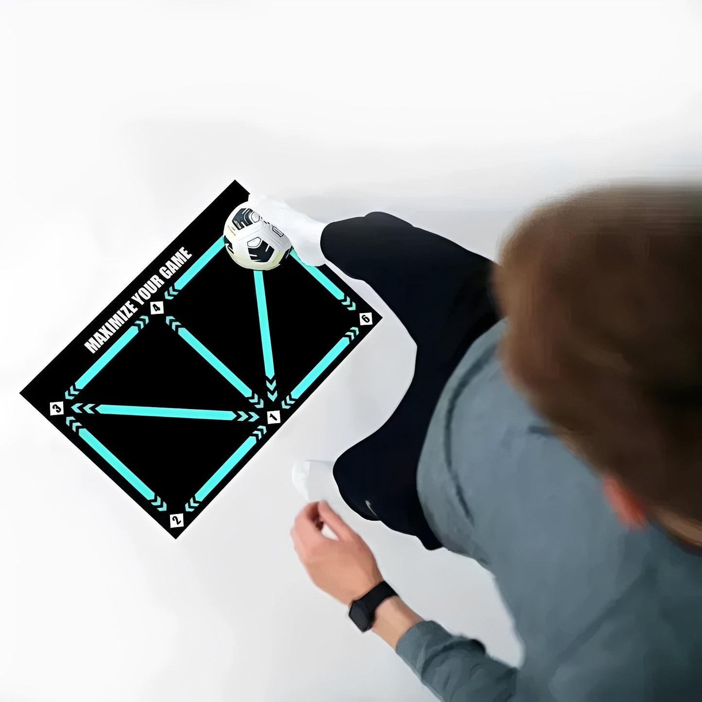 Indoor Football Training Mat with Video Guided Training Sessions