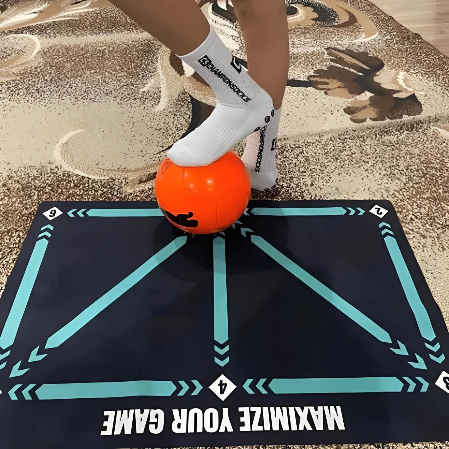 Indoor Football Training Mat with Video Guided Training Sessions
