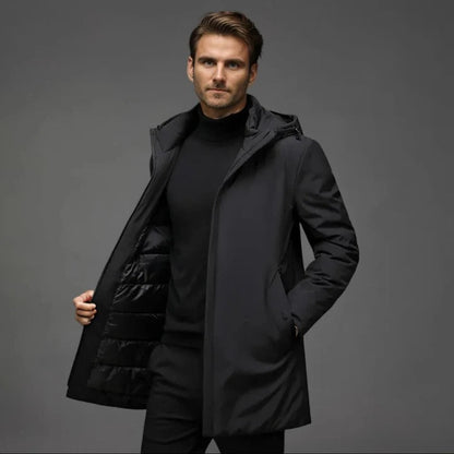 Heavyweight Waterproof Winter Parka for Men with Insulated Fleece Lining