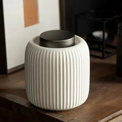 Pet Memorial Urn with Secure Lid, Ceramic Construction