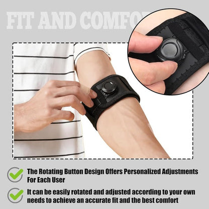 Adjustable Elbow Brace with Dial Compression Strap