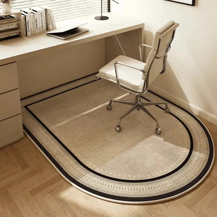 Carpeted Floor Chair Mat with Cleated Underside and High Impact Strength