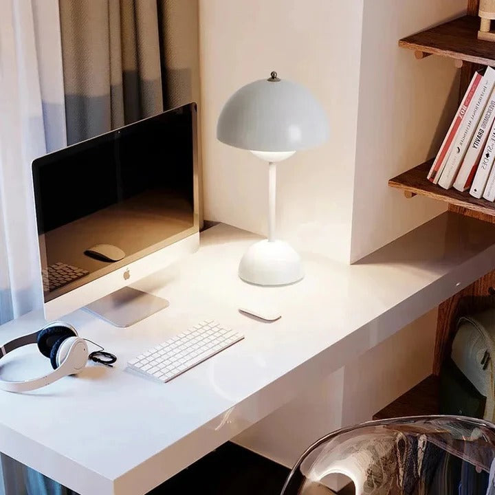 Modern Nordic Mushroom Lamp with Soft Ambient Lighting