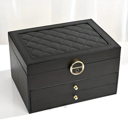 Multilayer Jewelry Storage Organizer with Display Case Design