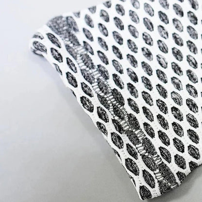 High Waist Gym Leggings with Honeycomb Textured Fabric Design