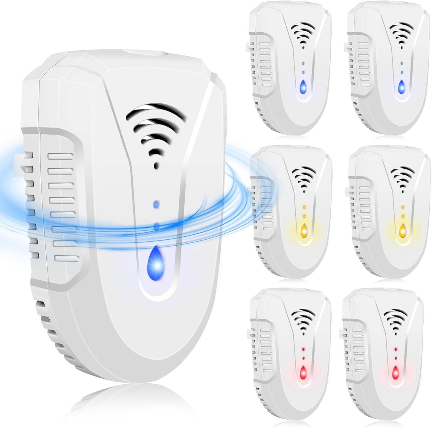 Ultrasonic Rodent and Pest Indoor Repeller, Plug in Electronic Repellent for Mouse, Mice, Rats, Roaches, Ants, Spiders, Bugs, 6 PACK