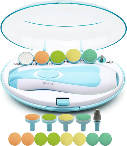21 in 1 Baby Nail Trimmer for Newborns and Toddlers, Safe Electric Baby Nail File Kit