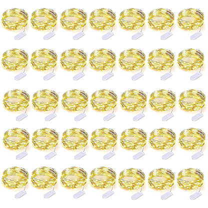100 Pack Waterproof Mini LED Fairy String Lights with Flexible Silver Wire for Weddings and Party Decor