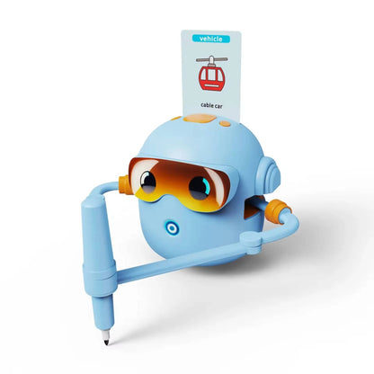 Drawing Robot with 100 Cards and Markers Voice Interactive Art Toy Ages 3+