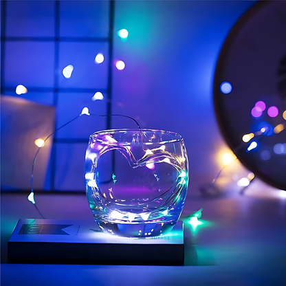 100 Pack Waterproof Mini LED Fairy String Lights with Flexible Silver Wire for Weddings and Party Decor