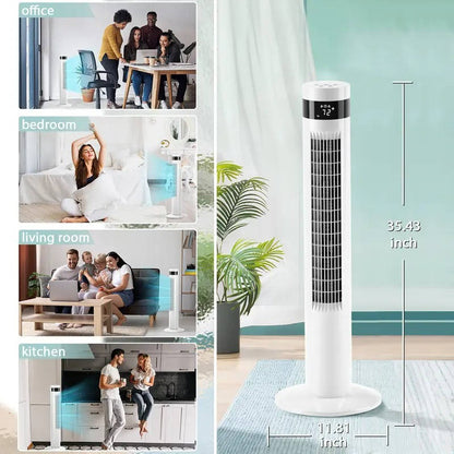 Standing Portable AC Unit Air Conditioner for Home and Office, Bladeless, Quiet, 3 Speed Settings