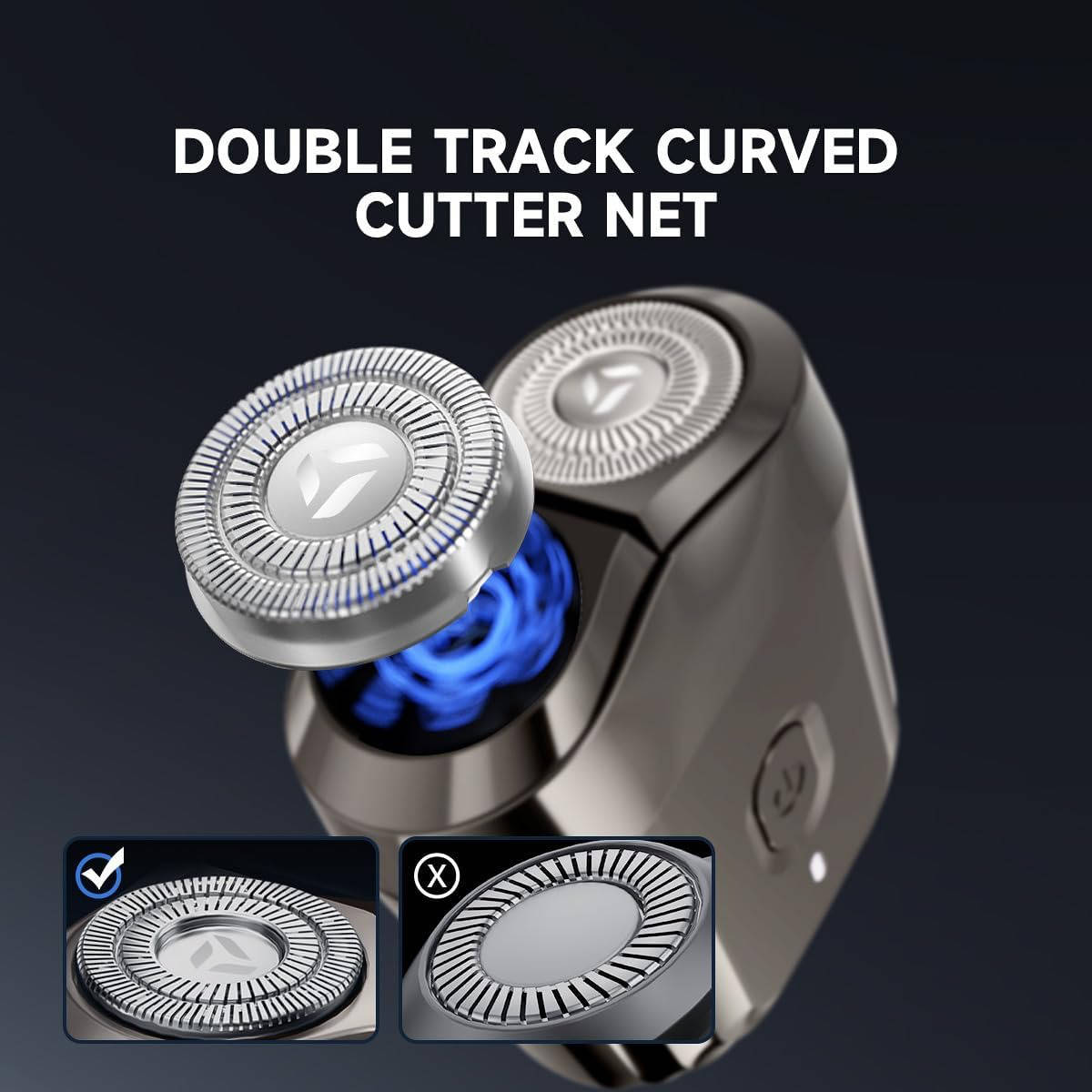 Portable Electric Shaver for Men 100% Waterproof Rotary Razor USB Rechargeable