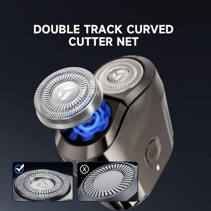 Portable Electric Shaver for Men 100% Waterproof Rotary Razor USB Rechargeable