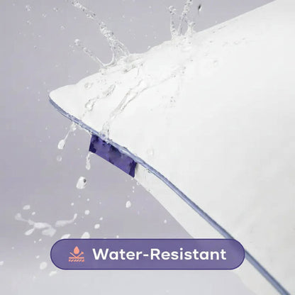 Water-Resistant and Stain Resistant Pillow, Soft Down Alternative Bed Pillow, Machine Washable Breathable Pillow