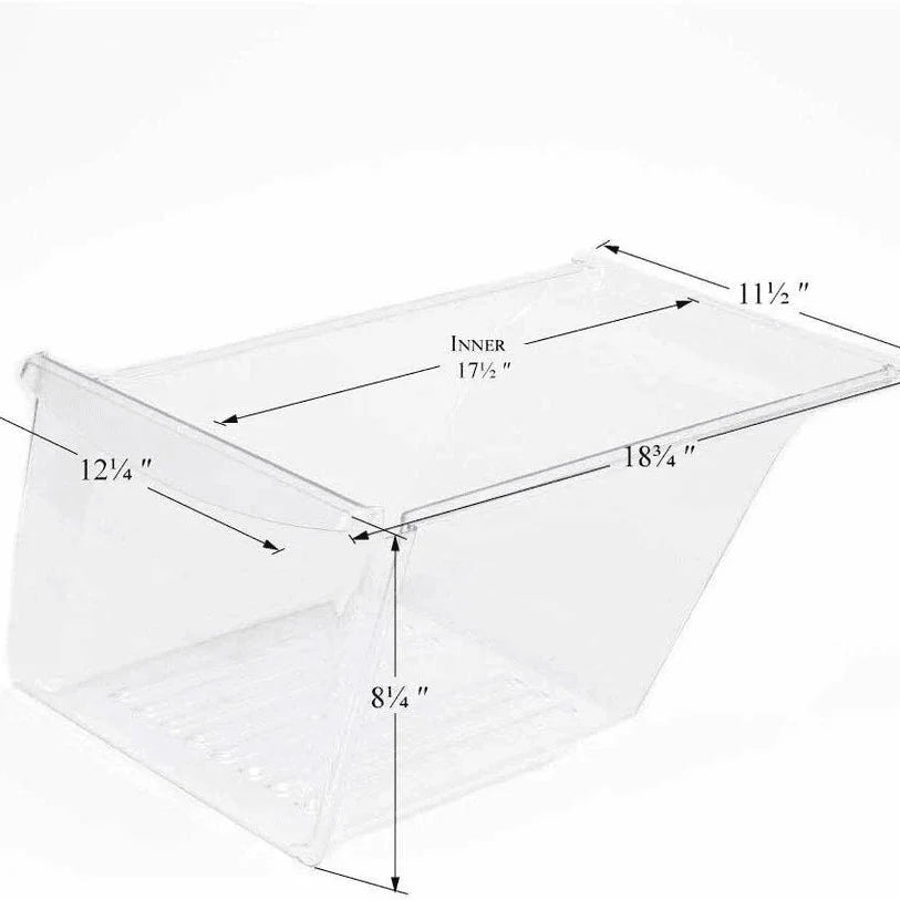 Clear Replacement Crisper Drawer Bottom for Frigidaire and Kenmore Refrigerators
