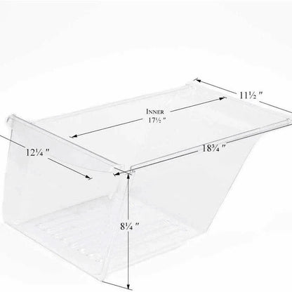 Clear Replacement Crisper Drawer Bottom for Frigidaire and Kenmore Refrigerators