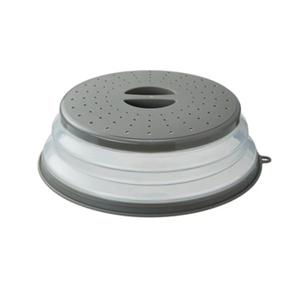 Reusable Silicone Microwave Splatter Guard with Folding Design for Cooking and Food Storage