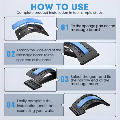 Adjustable Back Stretching Arch with Foam Pad