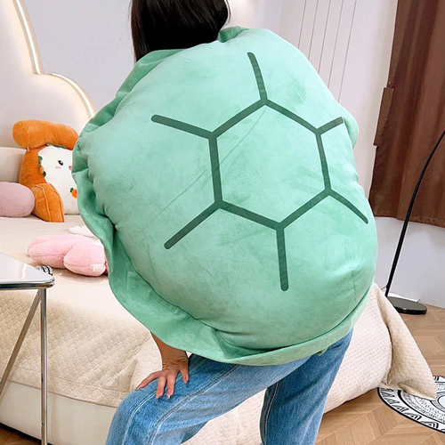Turtle Shell Plush Pillow with Soft Cotton Cover and Supportive Filling